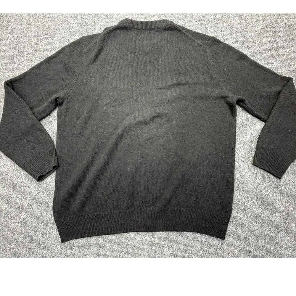 Vineyard Vines Mens L Black Merino Wool Martini Graphic Sweater NWOT